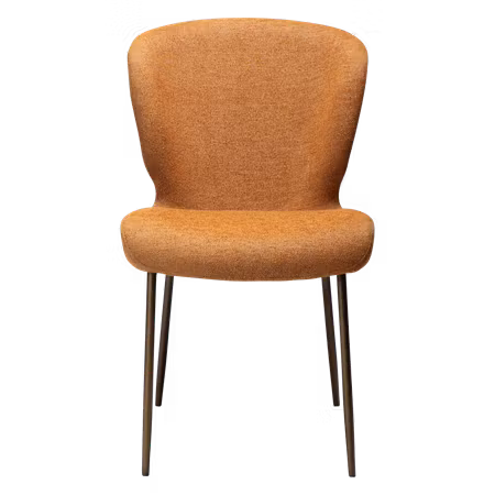 GLORY stol – Pumpkin spice bouclétyg, antik mässing ben | DAN-FORM