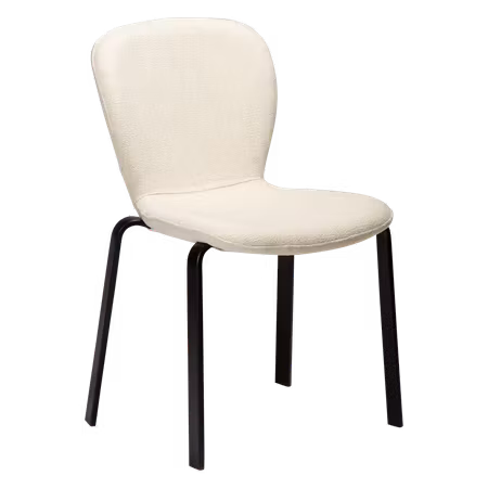HEAP stol – Simply beige bouclétyg, svarta ben | DAN-FORM