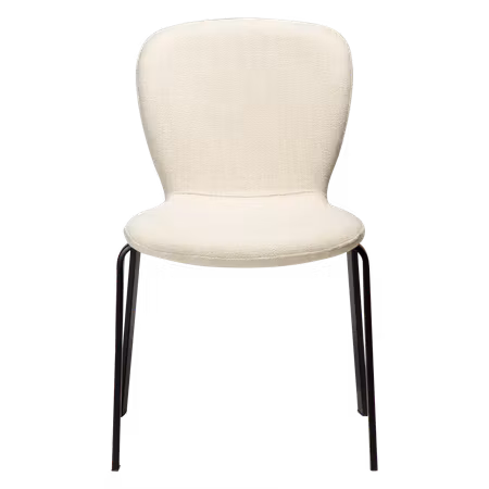 HEAP stol – Simply beige bouclétyg, svarta ben | DAN-FORM