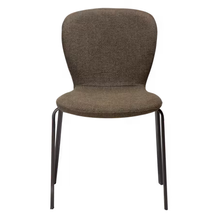 HEAP stol – mörk olivgrön bouclétyg, antik tennfinish ben | DAN-FORM