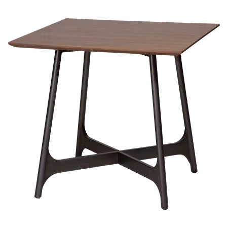 OOID cafébordsskiva (80 x 80 cm) – valnötsfaner hyllplan | DAN-FORM