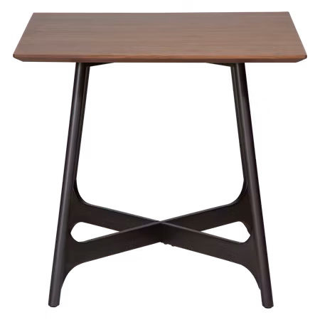 OOID cafébordsskiva (80 x 80 cm) – valnötsfaner hyllplan | DAN-FORM