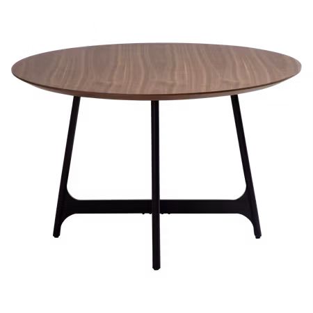 OOID rund bordsskiva (Ø 120 cm) – valnötsfaner hyllplan | DAN-FORM
