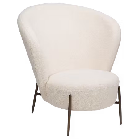 ORBIT loungestol – Dove RPES, antik mässing ben | DAN-FORM