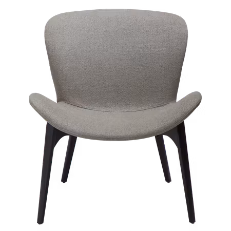 PARAGON loungestol – Pebble jordbrun bouclétyg, svartbetsad ask ben | DAN-FORM
