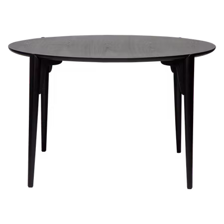 PARAGON bord, rund (Ø 120 cm) – svartbetsad askfaner | DAN-FORM