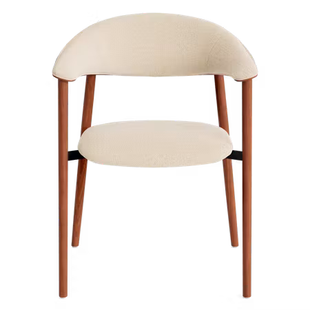 RAVISH karmstol – Simply beige bouclétyg, valnød | DAN-FORM