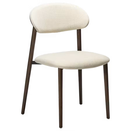 RAVISH stol – Simply beige bouclétyg, moccabejdsede askeben | DAN-FORM