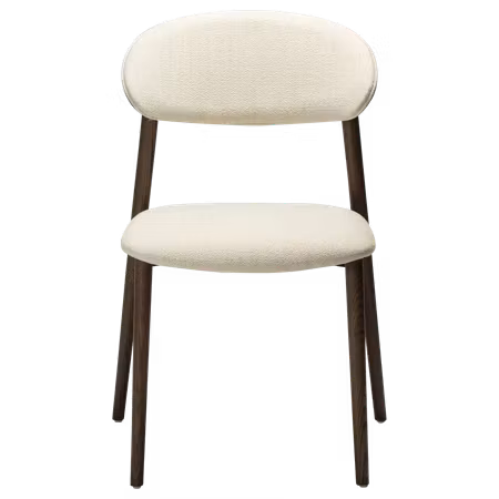 RAVISH stol – Simply beige bouclétyg, moccabejdsede askeben | DAN-FORM