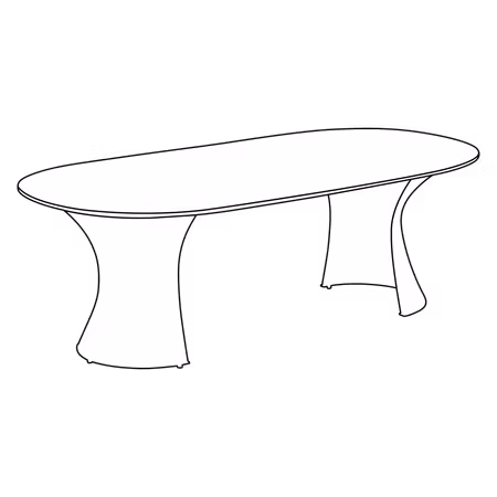 ROOT soffbord, oval (65x130 cm) – mockabetsad askfaner | DAN-FORM