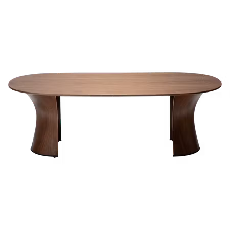 ROOT soffbord, oval (65x130 cm) – valnötsfaner | DAN-FORM