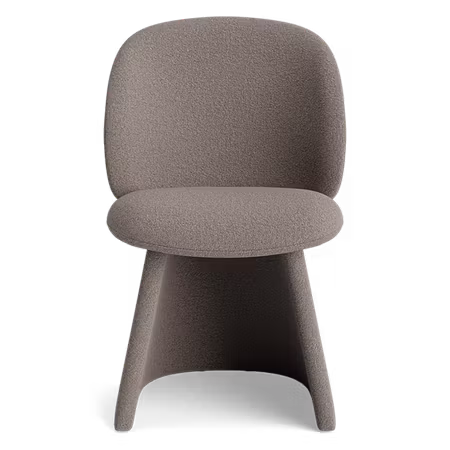 SENSE stol – Pebble jordbrun bouclétyg | DAN-FORM