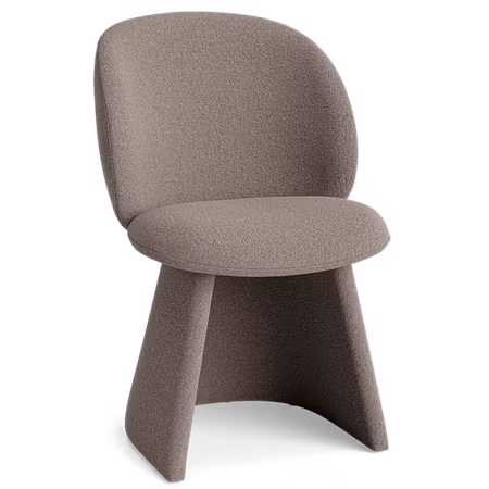 SENSE stol – Pebble jordbrun bouclétyg | DAN-FORM