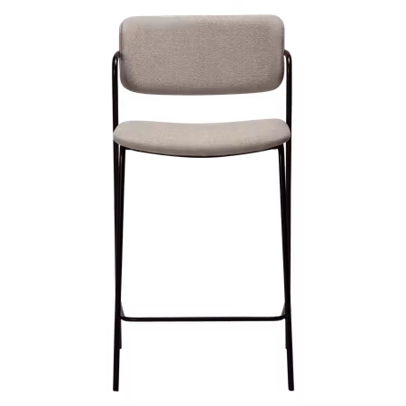 ZED barstol för köksbänk (sitthöjd: 67 cm) – Cashmere bouclétyg, svarta ben | DAN-FORM