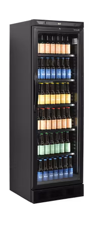 Svart flaskkyl CEV425 BLACK | TEFCOLD