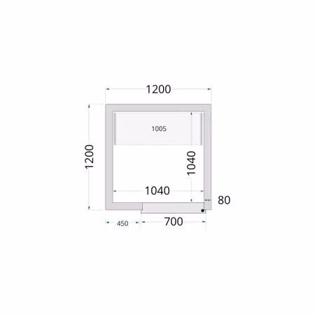 Kylrumspaneler 80 mm CR 120x120x220 | TEFCOLD