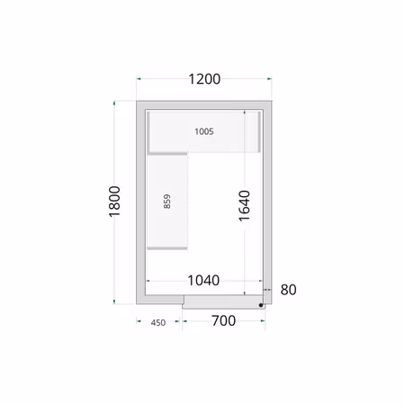 Kylrumspaneler 80 mm CR 120x180x220 | TEFCOLD