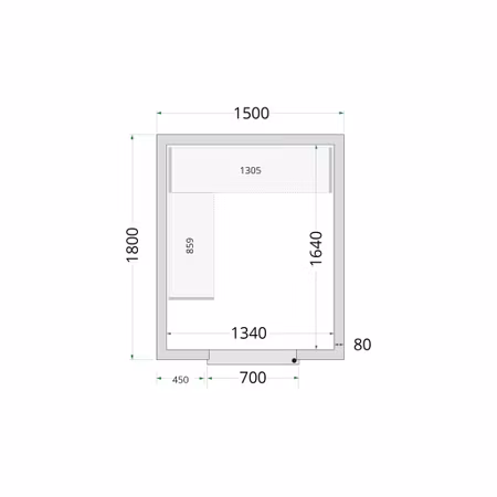 Kylrumspaneler 80 mm CR 150x180x220 | TEFCOLD