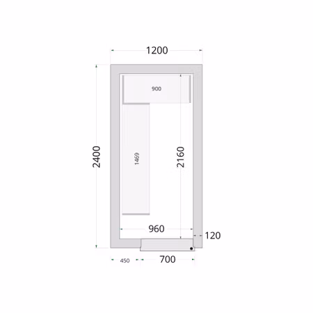 Kylrumspaneler 80 mm CR 150x300x220 | TEFCOLD