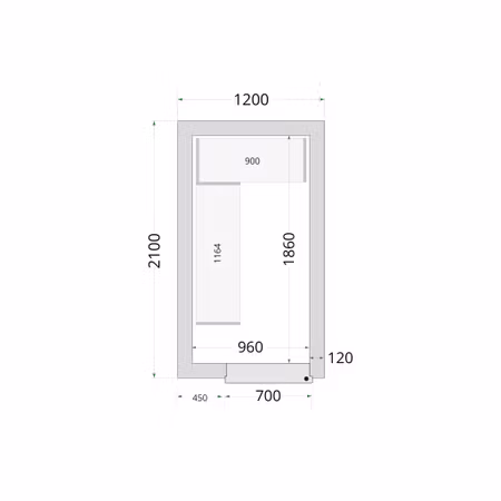 Kylrumspaneler 120 mm CR 120x210x220 | TEFCOLD