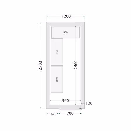 Kylrumspaneler 120 mm CR 120x270x220 | TEFCOLD