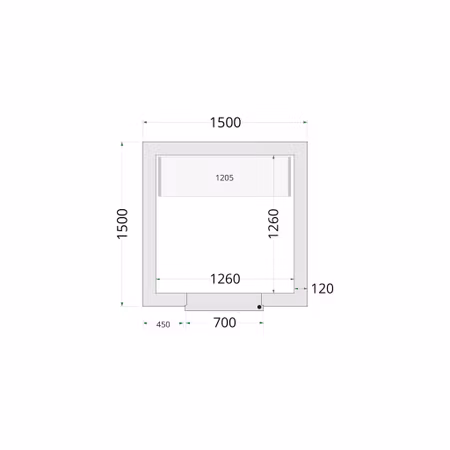 Kylrumspaneler 120 mm CR 150x150x220 | TEFCOLD