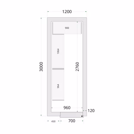 Kylrumspaneler 120 mm CR 120x300x220 | TEFCOLD
