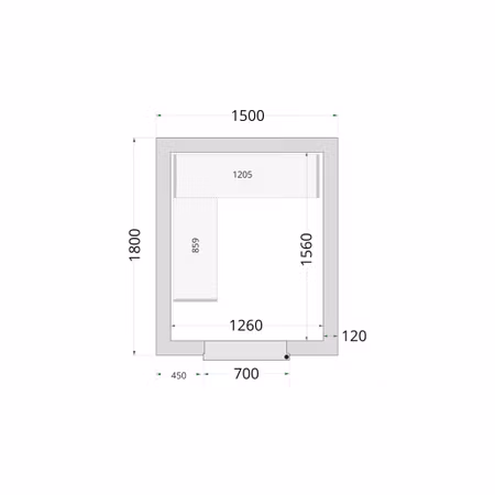 Kylrumspaneler 120 mm CR 150x180x220 | TEFCOLD