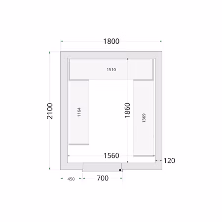 Kylrumspaneler 120 mm CR 180x210x220 | TEFCOLD