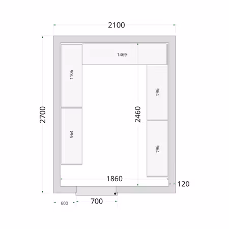 Kylrumspaneler 120 mm CR 210x270x220 | TEFCOLD