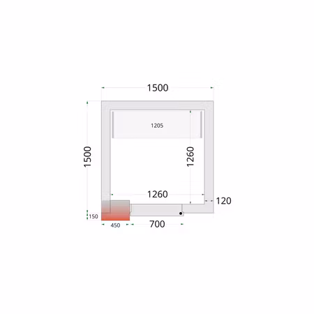 Hyllsystem till kyl-/frysrum CRNF1515 | TEFCOLD