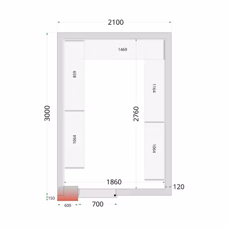 Hyllsystem till kyl-/frysrum CRNF2130 | TEFCOLD