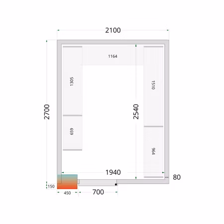 Hyllsystem till kyl-/frysrum CRPF2127 | TEFCOLD