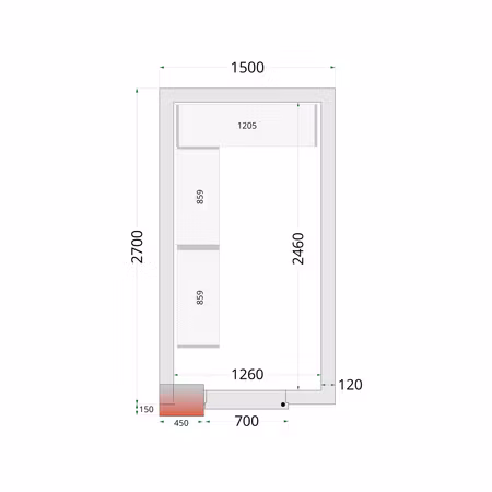 Hyllsystem till kyl-/frysrum CRNF1527 | TEFCOLD