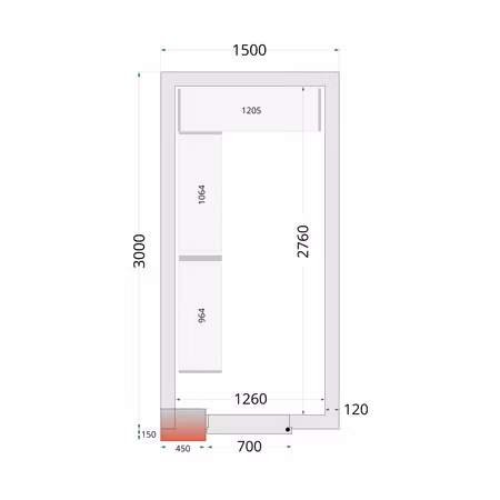 Hyllsystem till kyl-/frysrum CRNF1530 | TEFCOLD
