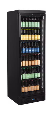 Svart flaskkyl CEV435 BLACK | TEFCOLD