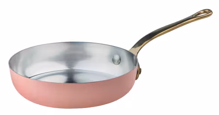 Agnelli Kopparpanna D14cm förtennad, mässings handtag