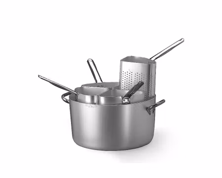 Agnelli kittel 21L rostfritt stål med 4st pastainsats, D36cm.