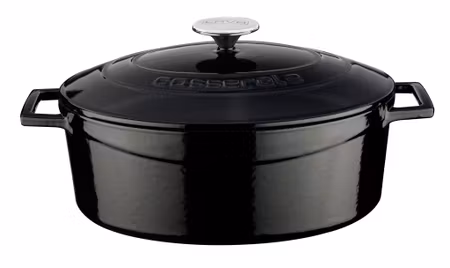 Lava Gjutjärnsgryta Oval Svart 4,67L