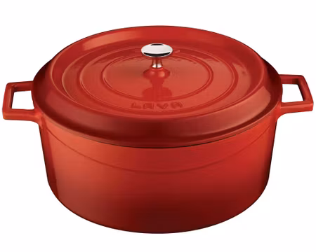 Lava Gjutjärns Gryta 6,7L Röd. D28cm, H12,5cm