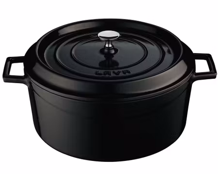 Lava Gjutjärns Gryta 6,7L Svart. D28cm, H12,5cm