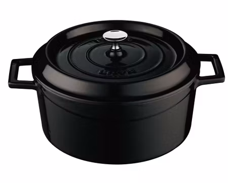Lava Gjutjärns Gryta 4,5L Svart. D24cm