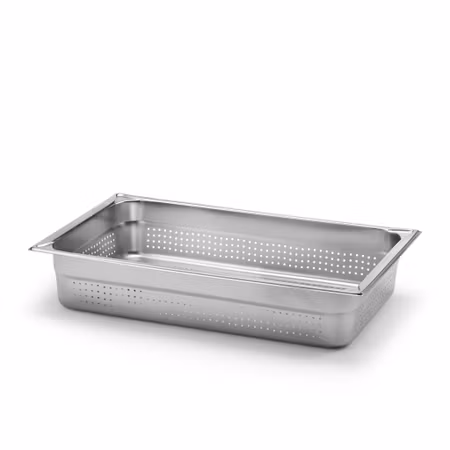 Kantin utan handtag GN 1/1-100, perforerad, rostfritt stål