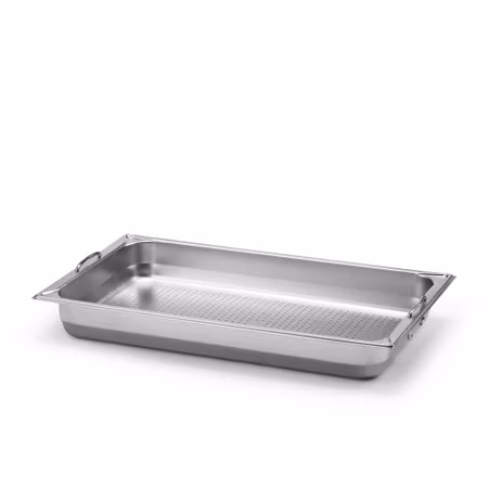 Kantin med handtag GN 1/1-65 perforerad, rostfritt stål