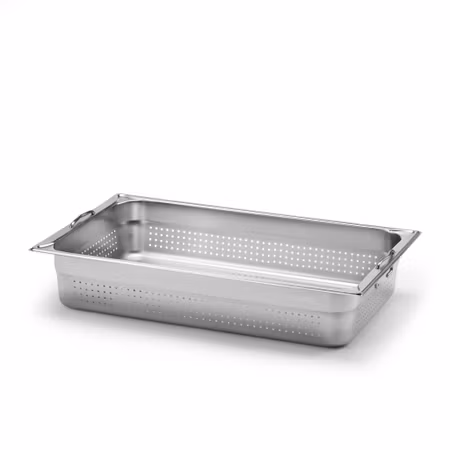 Kantin med handtag GN 1/1-100, perforerad, rostfritt stål