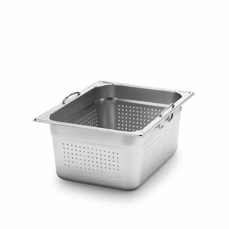 Kantin med handtag GN 1/2-150, perforerad, rostfritt stål
