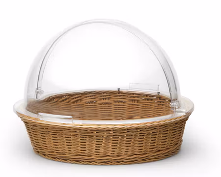 Korg rund 40cm diam med Roll Top Lock, brun