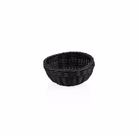 Brödkorg rund Svart pp plast D20cm, H8cm