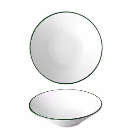 OPTIMO Picnic Pasta tallrik D26cm, Grön kant