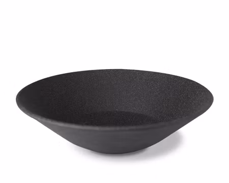 Granit No 9. Skål Hel Svart Rå D27 cm
